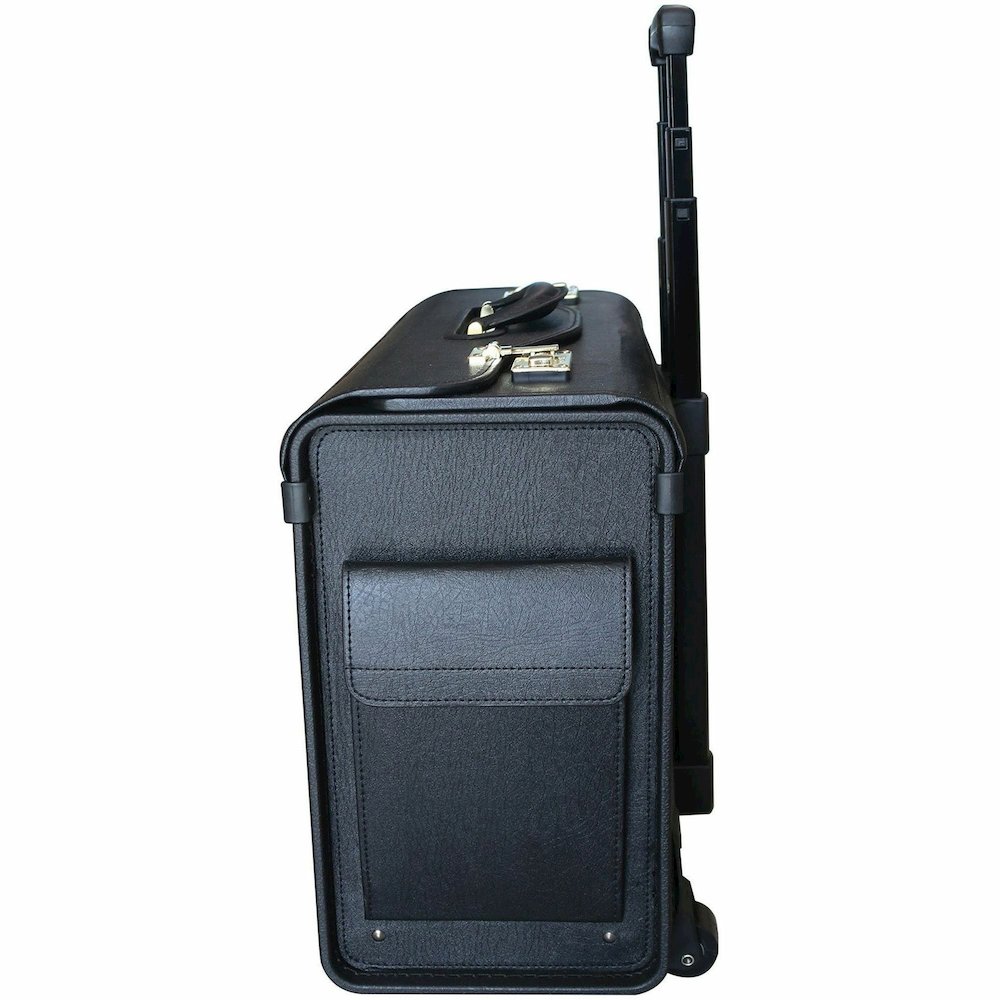 Lorell Travel/Luggage Case (Roller) Travel Essential, Book, File Folder - Black - Vinyl Body - Handle - 14" Height x 22" Width x 8" Depth - 1 Each. Picture 6