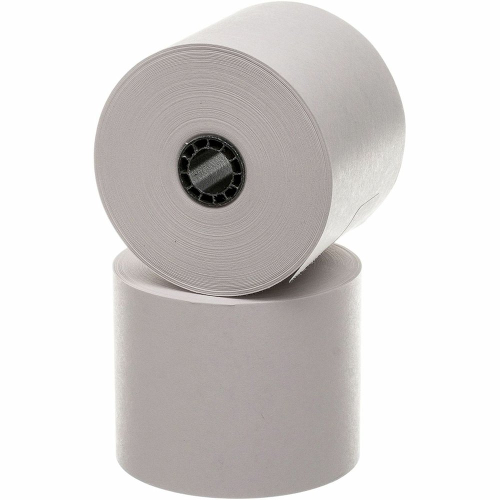 Business Source 1-Ply 126' Adding Machine Paper Rolls - 2 1/4" x 126 ft - 13.80 lb Basis Weight - Sustainable Forestry Initiative (SFI) - Lint-free - White - 100 / Carton. Picture 4