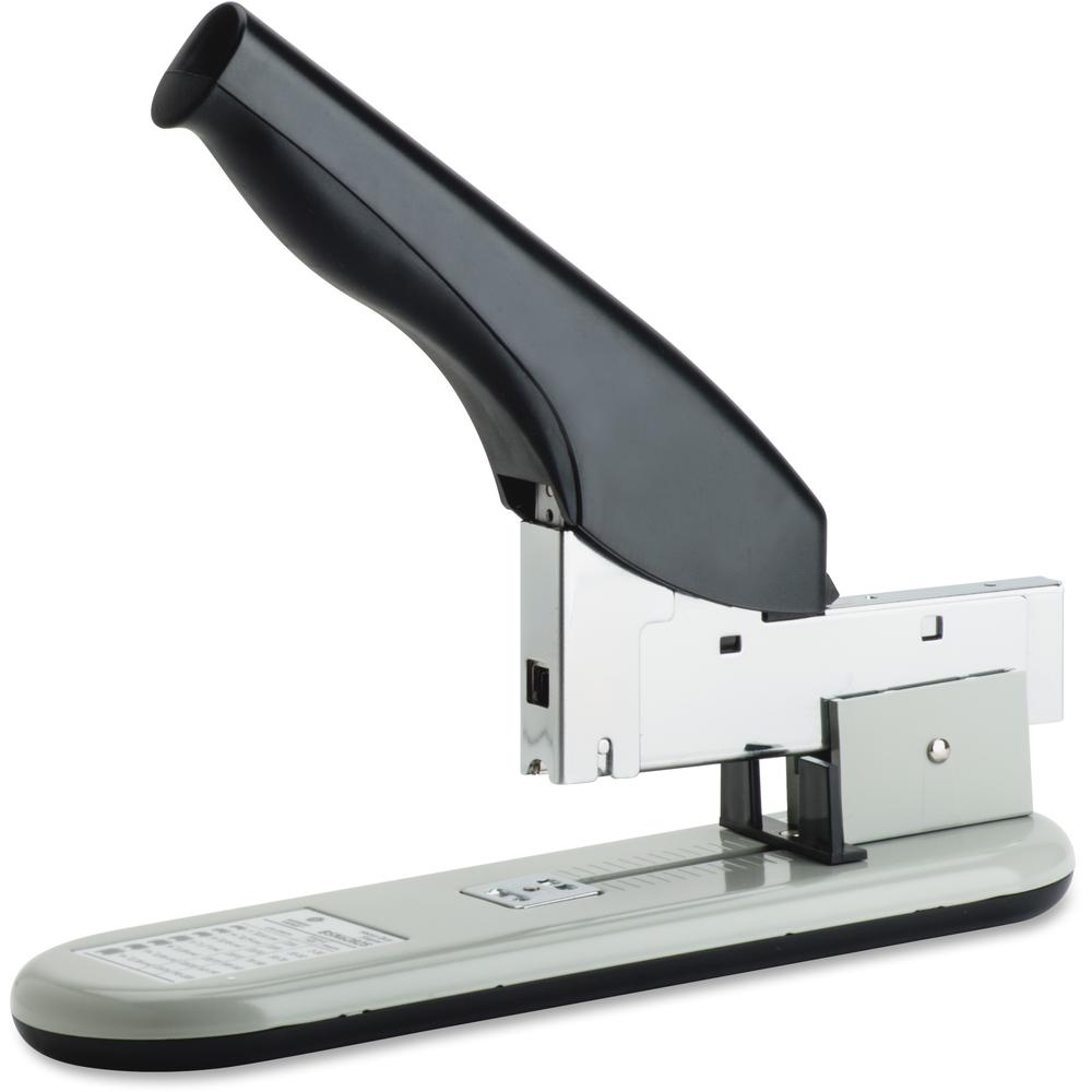 Business Source Heavy-duty Stapler - Staples Upto 220 Sheet - Staple Size: 0.25" , 0.31" , 0.37" , 0.50" , 0.56" , 0.63" , 0.75" , 0.81" , 0.88" , 0.94" - 2" Throat Depth - Black, Putty - Rubber, Stee. Picture 2