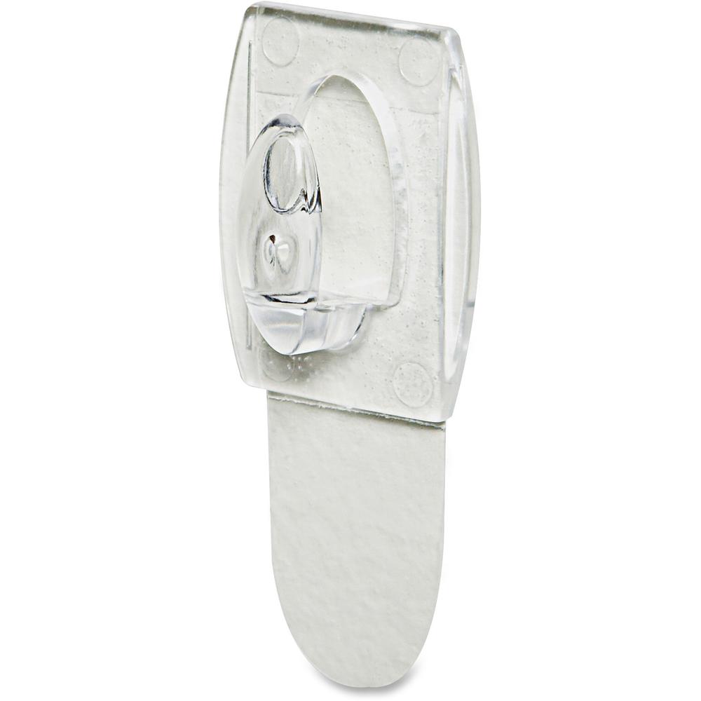 Command Mini Clear Hooks with Clear Strips - 7.94 oz (225 g) Capacity - 1.1" Length - Plastic - Clear - 18 / Pack. Picture 6