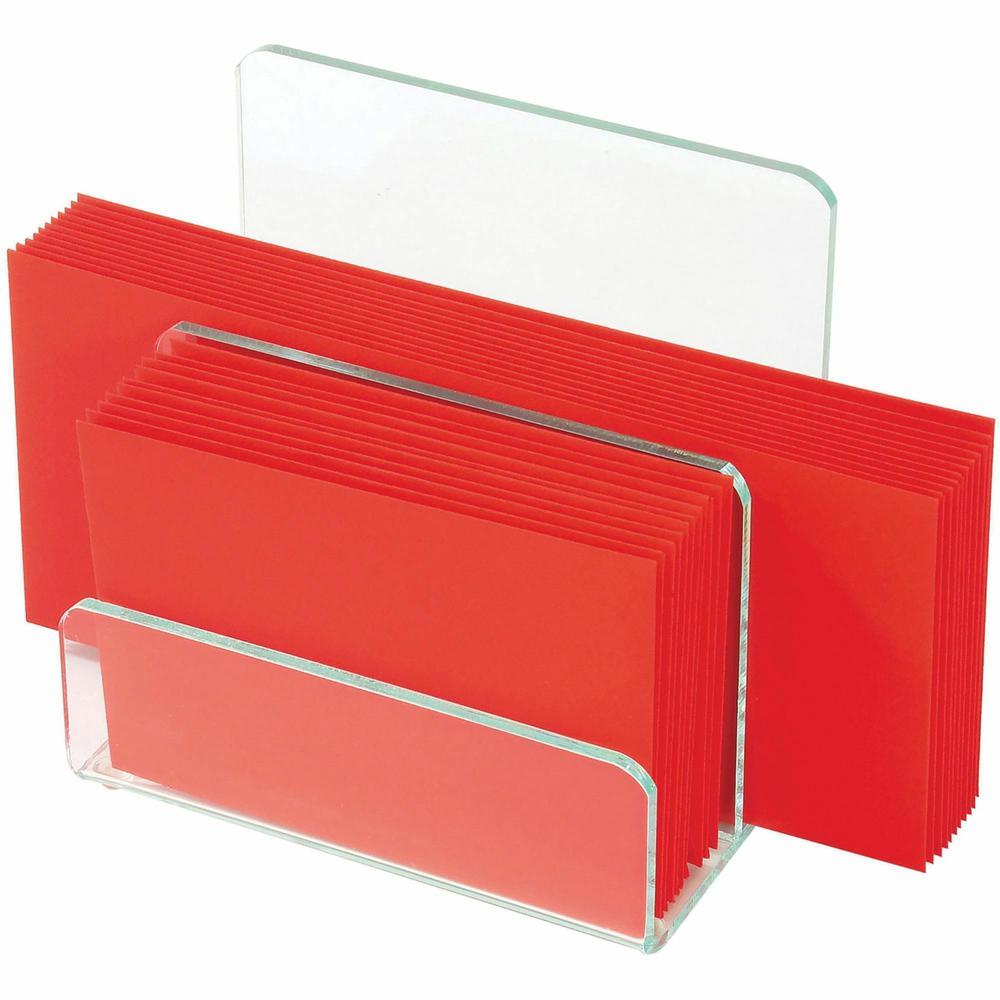 Lorell Mini File Sorter - Desktop - Durable, Lightweight, Non-skid - Clear - Acrylic - 1 Each. Picture 3