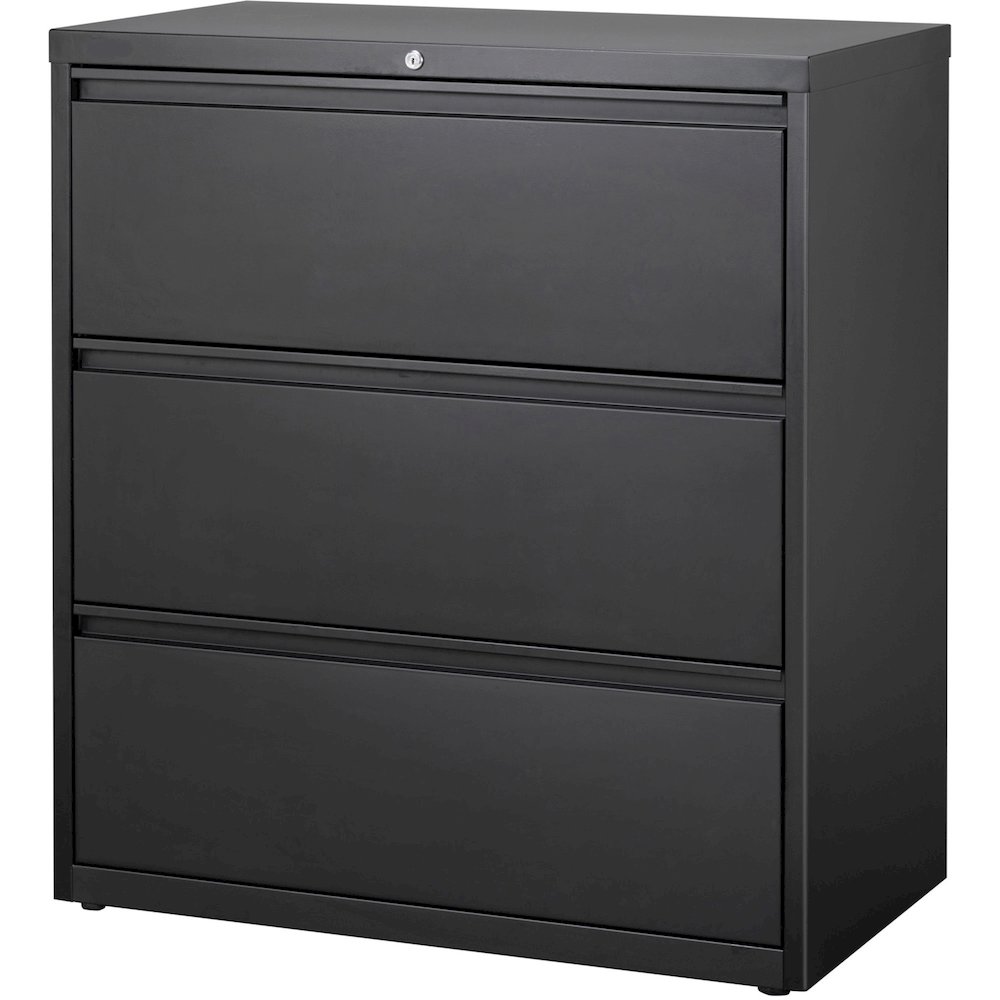 Lorell Fortress Series Lateral File - 36" Width x 18.6" Depth x 40.3" Height - 3 x Drawer(s) for File - Letter, Legal, A4 - Lateral - Locking Drawer, Magnetic Label Holder, Ball-bearing Suspension, Le. Picture 3