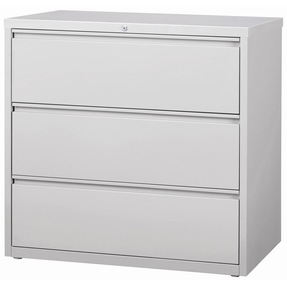 Lorell Fortress Series Lateral File - 42" Width x 18.6" Depth x 40.3" Height - 3 x Drawer(s) for File - Letter, Legal, A4 - Lateral - Locking Drawer, Magnetic Label Holder, Ball-bearing Suspension, Le. Picture 2