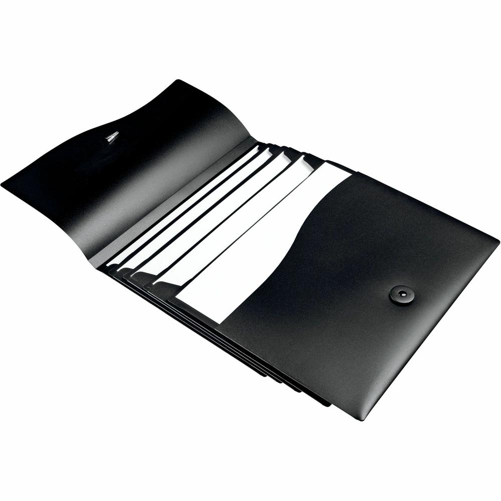 Avery&reg; Letter Expanding File - 8 1/2" x 11" - 200 Sheet Capacity - 5 Pocket(s) - Black - 1 Each. Picture 3