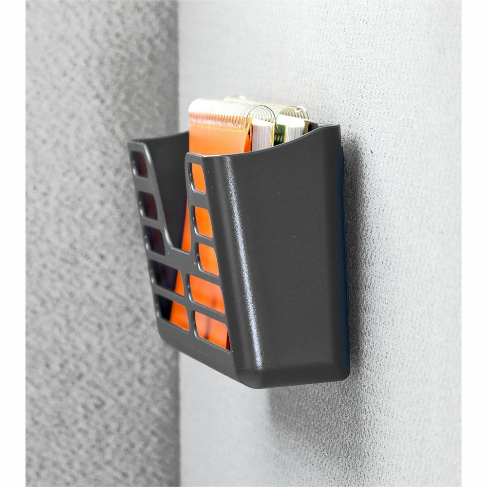 Lorell Cubicle Pocket File - 30% Recycled - Black - Plastic - 1 Each. Picture 5