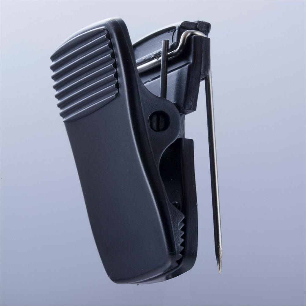 Lorell Cubicle Clips - 24 / Box - Black - Plastic. Picture 5