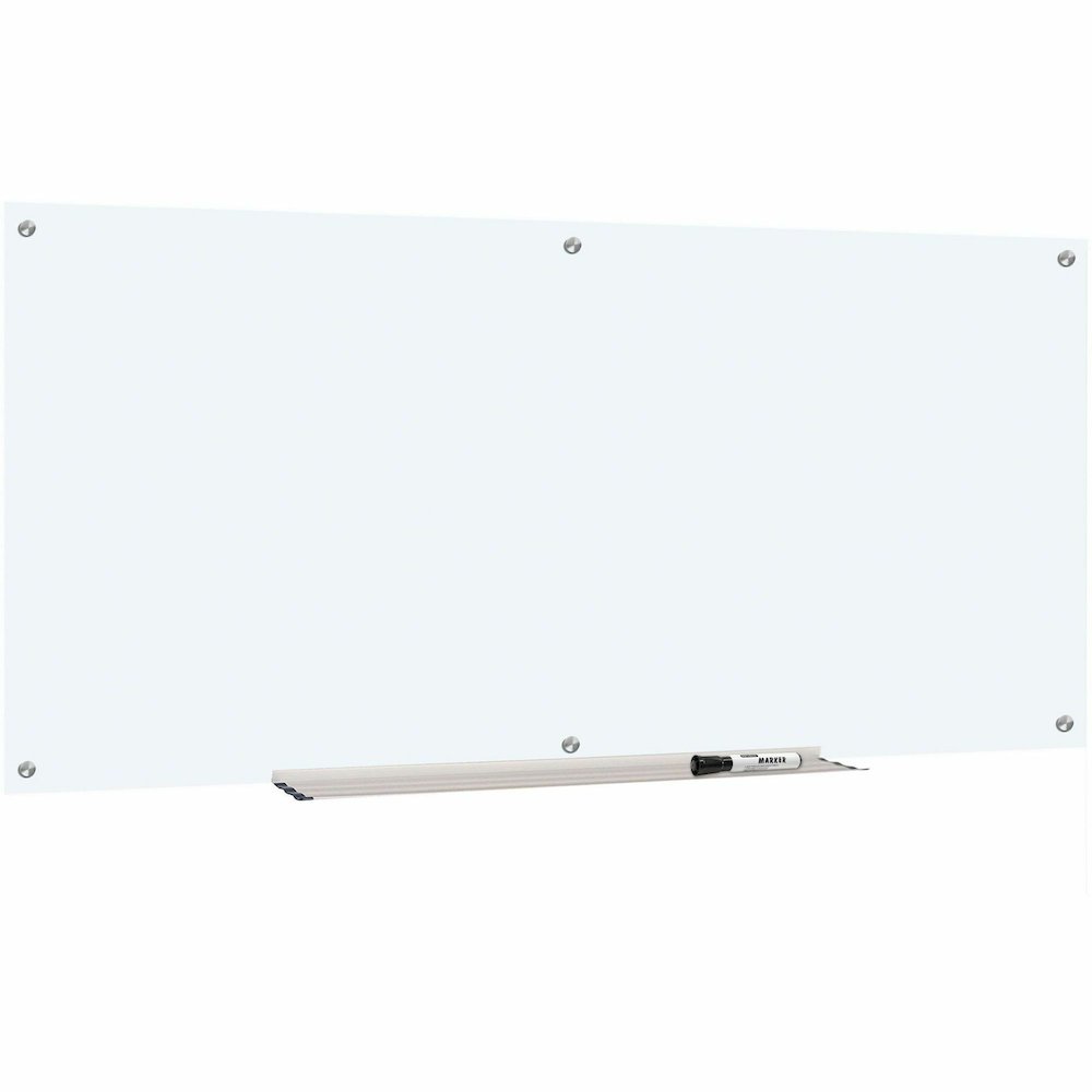 Lorell Dry-Erase Glass Board - 72" (6 ft) Width x 36" (3 ft) Height - Frost Glass Surface - Rectangle - Stain Resistant, Ghost Resistant - Assembly Required - 1 Each. Picture 3