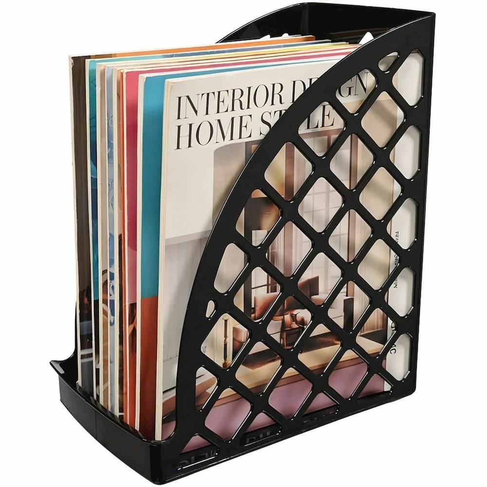 Deflecto Sustainable Office Magazine File - Black - 1 Each. Picture 3