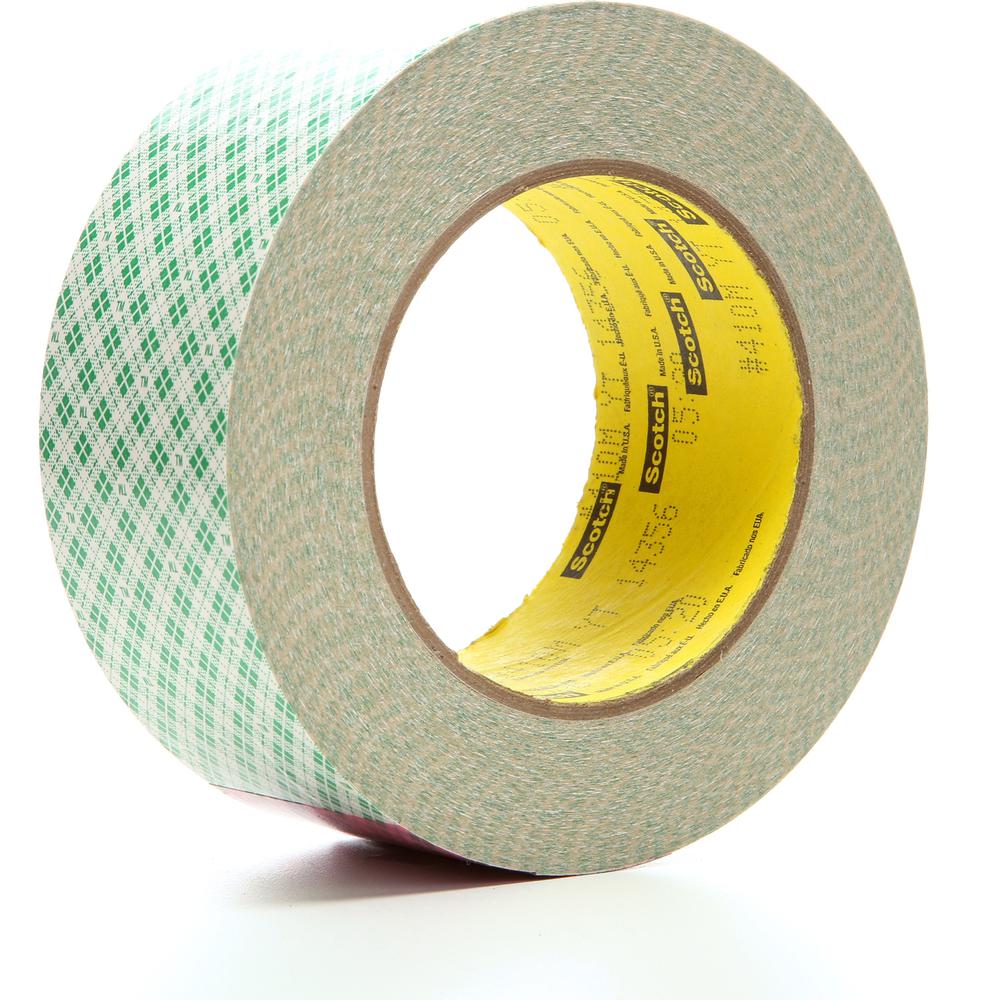Scotch Double-Coated Paper Tape - 36 yd Length x 2" Width x 6 mil Thickness - 3" Core - Natural - Kraft - Rubber Backing - Chemical Resistant, Temperature Resistant, Moisture Resistant, UV Resistant -. Picture 4