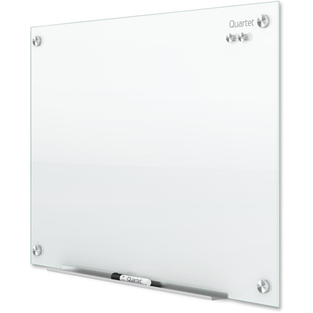 Quartet Infinity Glass Dry-Erase Whiteboard - 48" (4 ft) Width x 36" (3 ft) Height - White Tempered Glass Surface - White Frame - Horizontal/Vertical - Magnetic - 1 Each. Picture 5
