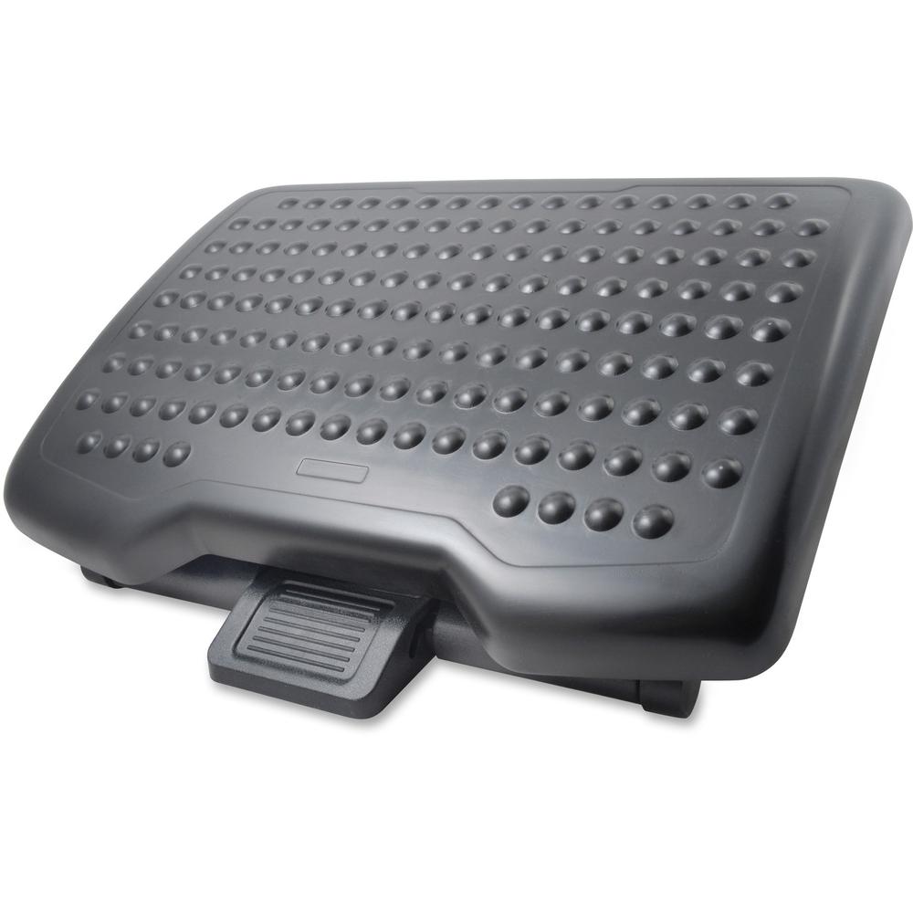 Lorell Adjustable-Height Footrest - 4" - 6.50" Adjustable Height - Black - 1 Each. Picture 2