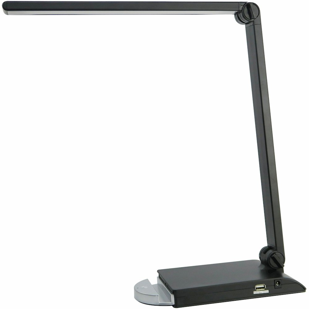 Lorell 8-watt SMD LED Task Light - 8 W LED Bulb - USB Charging, Dimmable - Aluminum, Plastic - Desk Mountable - Black - for Desk, Table, Indoor. Picture 5