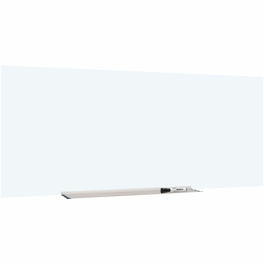 Lorell Magnetic Dry-Erase Glass Board - 72" (6 ft) Width x 36" (3 ft) Height - White Glass Surface - Rectangle - Magnetic - Stain Resistant, Ghost Resistant, Smooth Writing - 1 Each. Picture 4
