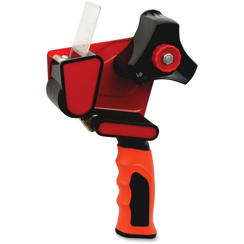 Sparco 3" Packaging Tape Dispenser - 3" Core - Ergonomic Design, Adjustable Tension Mechanism, Durable - Red, Black - 1 Each. Picture 7