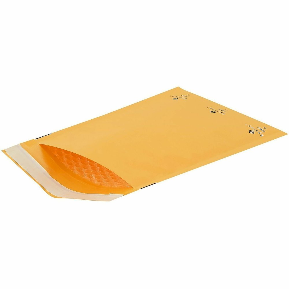 Sparco Size 1 Bubble Cushioned Mailers - Bubble - #1 - 7 1/2" Width x 12" Length - Self-sealing - Kraft - Kraft - 100 / Carton. Picture 4