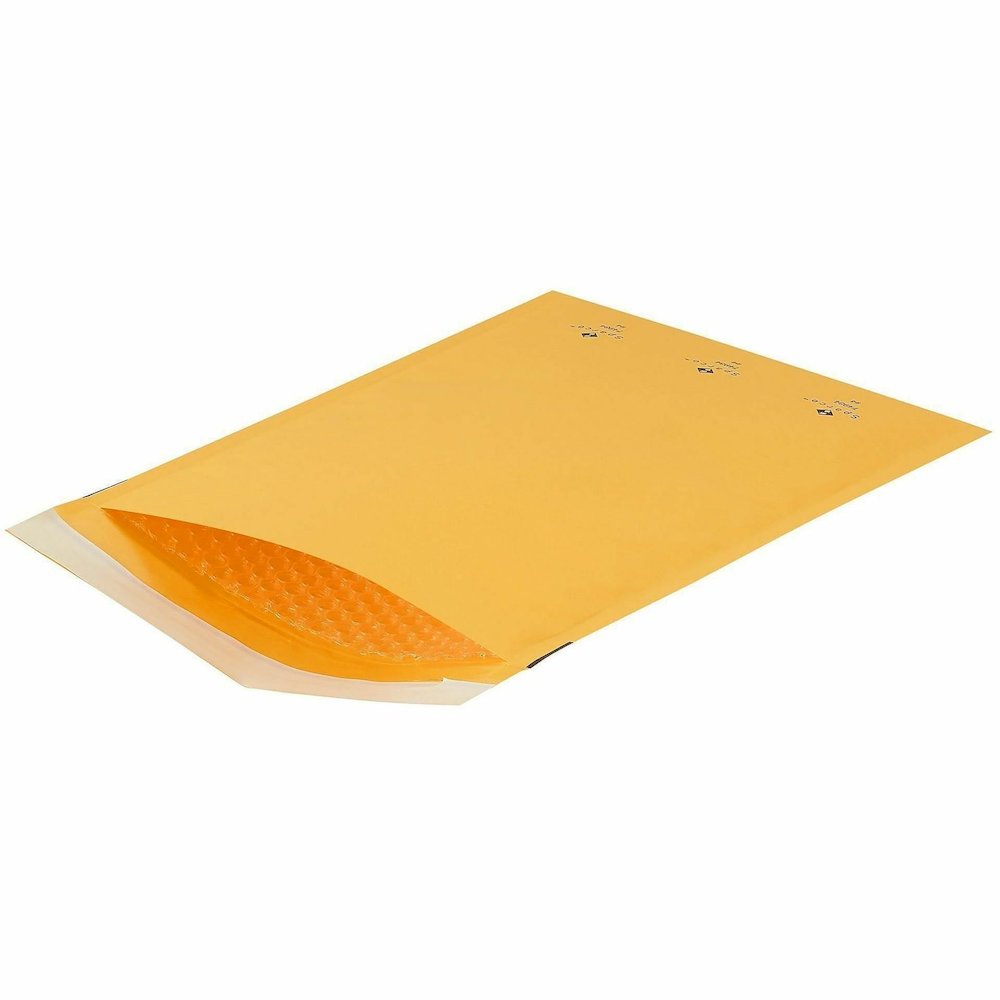 Sparco Size 4 Bubble Cushioned Mailers - Bubble - #4 - 9 1/2" Width x 14 1/5" Length - Self-sealing - Kraft - Kraft - 100 / Carton. Picture 4