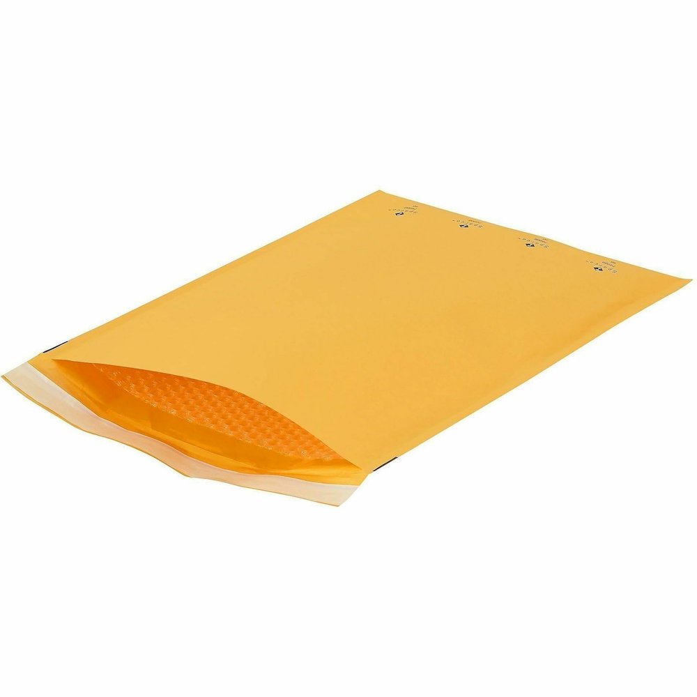 Sparco Size 6 Bubble Cushioned Mailers - Bubble - #6 - 12 1/2" Width x 19" Length - Self-sealing - Kraft - Kraft - 50 / Carton. Picture 4