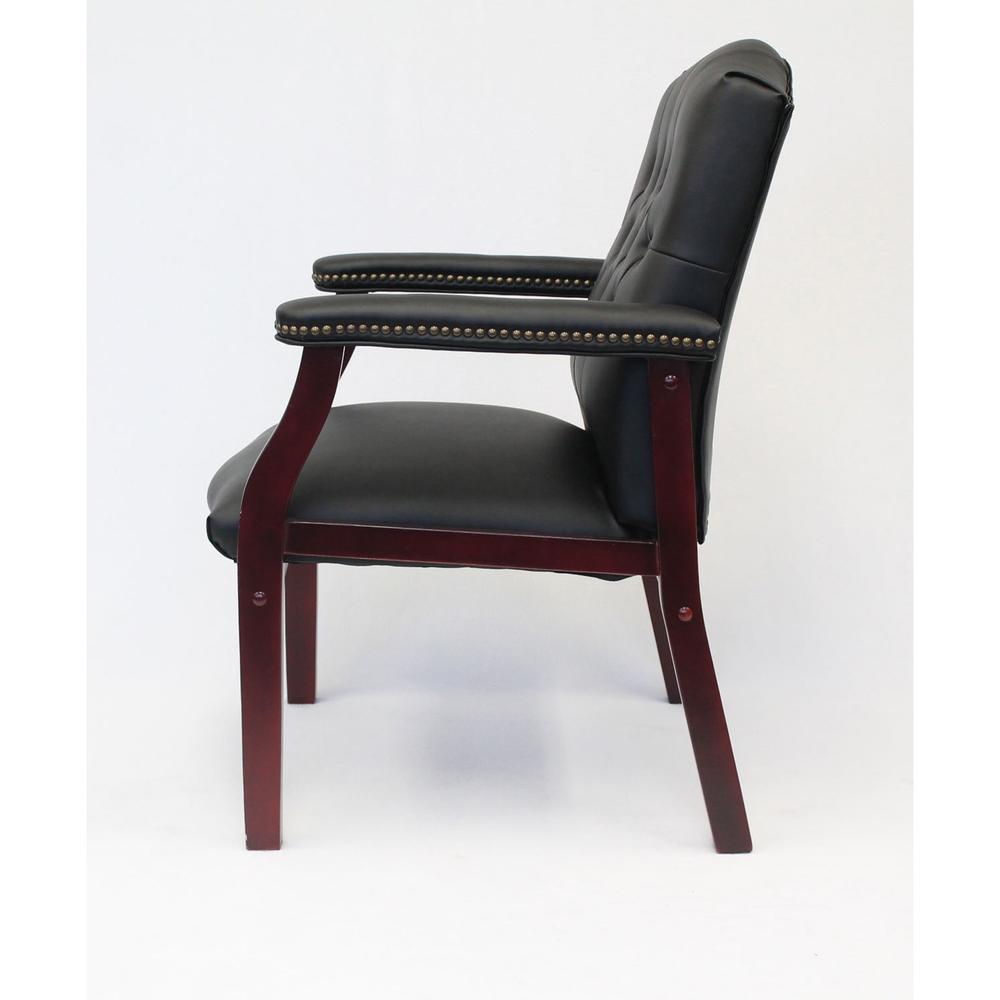 Boss Traditional Guest Chair - Black Seat Color - Vinyl Seat Material - Black Back Color - Vinyl Back Material - 1 Each. Picture 5