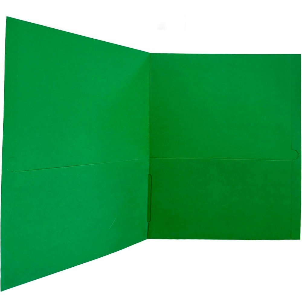 Sparco Letter Pocket Folder - 8 1/2" x 11" - 2 Internal Pocket - Green - 1 Box. Picture 4