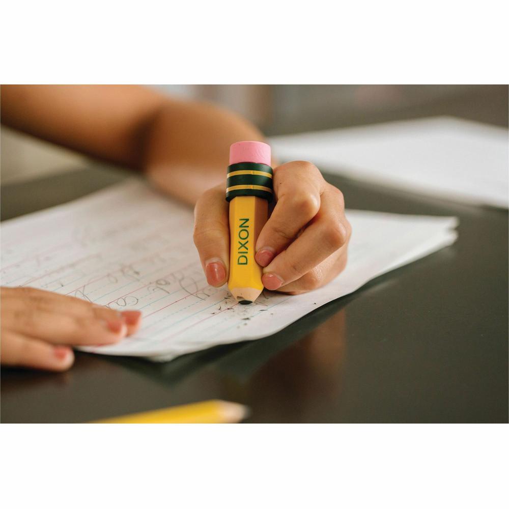 Ticonderoga Pencil-Shaped Erasers - Yellow - Pencil - 36 / Box - Latex-free, Smudge-free, Non-toxic. Picture 5