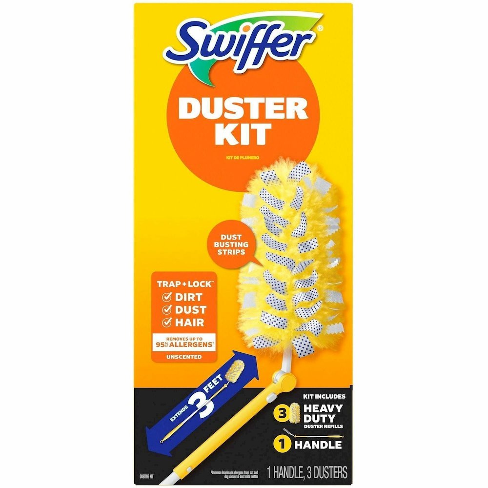 Swiffer 360 Dusters Extender Kit - 36" Handle Length - Plastic Handle - White - 6 / Carton. Picture 6