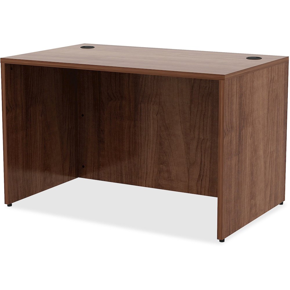 Lorell Essentials Series Rectangular Desk Shell - 29.5" Height x 48" Width x 30" Depth - Material: Metal - Finish: Walnut, Laminate - 1 Each. Picture 7