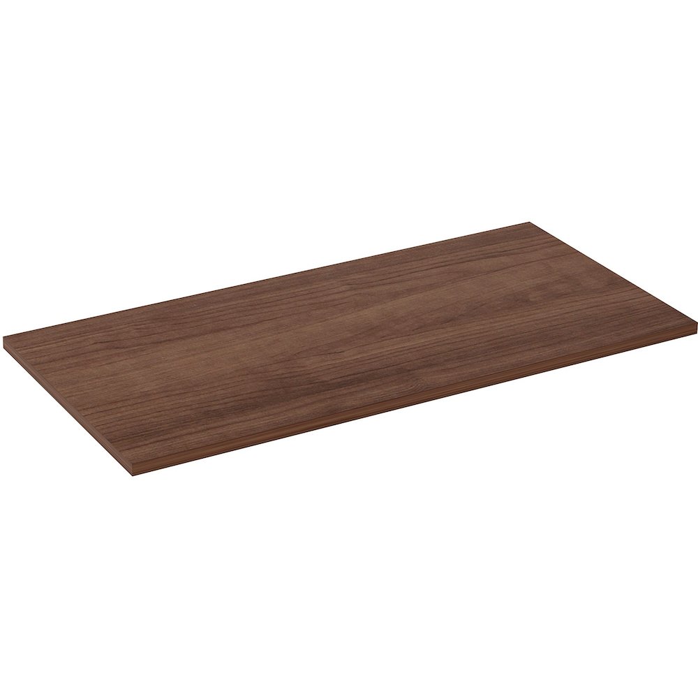 Lorell Relevance Series Tabletop - Walnut Rectangle, Laminated Top - 48" Table Top Length x 24" Table Top Width x 1" Table Top Thickness - Assembly Required - 1 Each. Picture 6