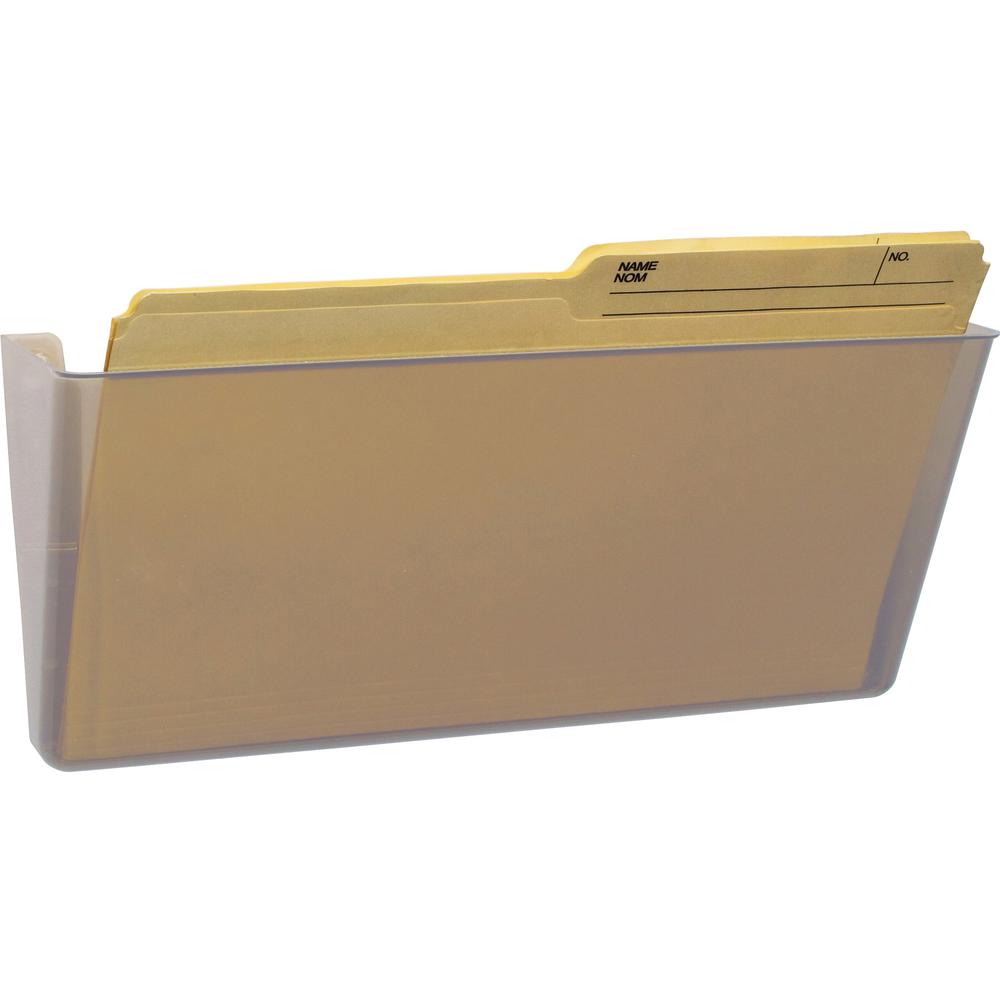 Storex Stacking Wall Pocket - 1 Pocket(s) - 7" Height x 4" Width16" Length - Stackable - Clear - Poly - 1 Each. Picture 4