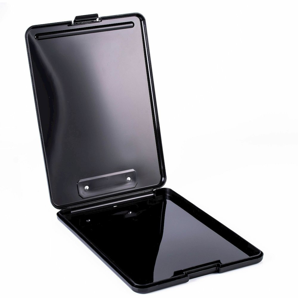 Business Source Storage Clipboard - 8 1/2" x 11" Sheet Size - Plastic - Black - 12 / Carton. Picture 5