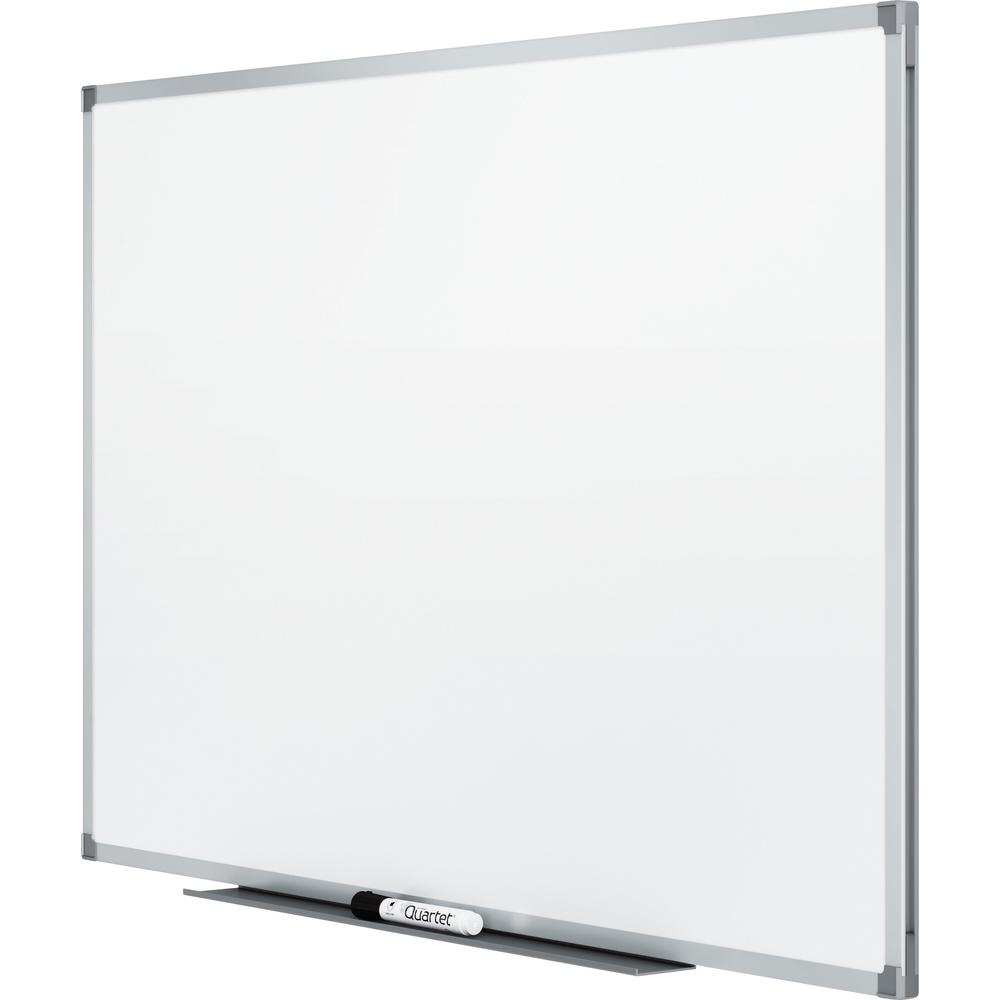 Quartet Standard DuraMax Magnetic Whiteboard - 48" (4 ft) Width x 36" (3 ft) Height - White Porcelain Surface - Silver Aluminum Frame - Rectangle - Horizontal/Vertical - Magnetic - Assembly Required -. Picture 5
