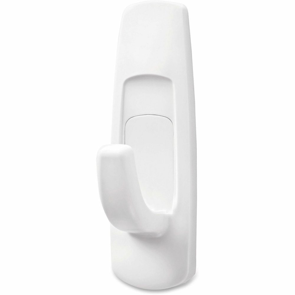 Command Medium Utility Hooks with Adhesive Strips - 3 lb (1.36 kg) Capacity - for Paint, Wood, Tile - White - 6/Pack - 2 / Bag. Picture 7