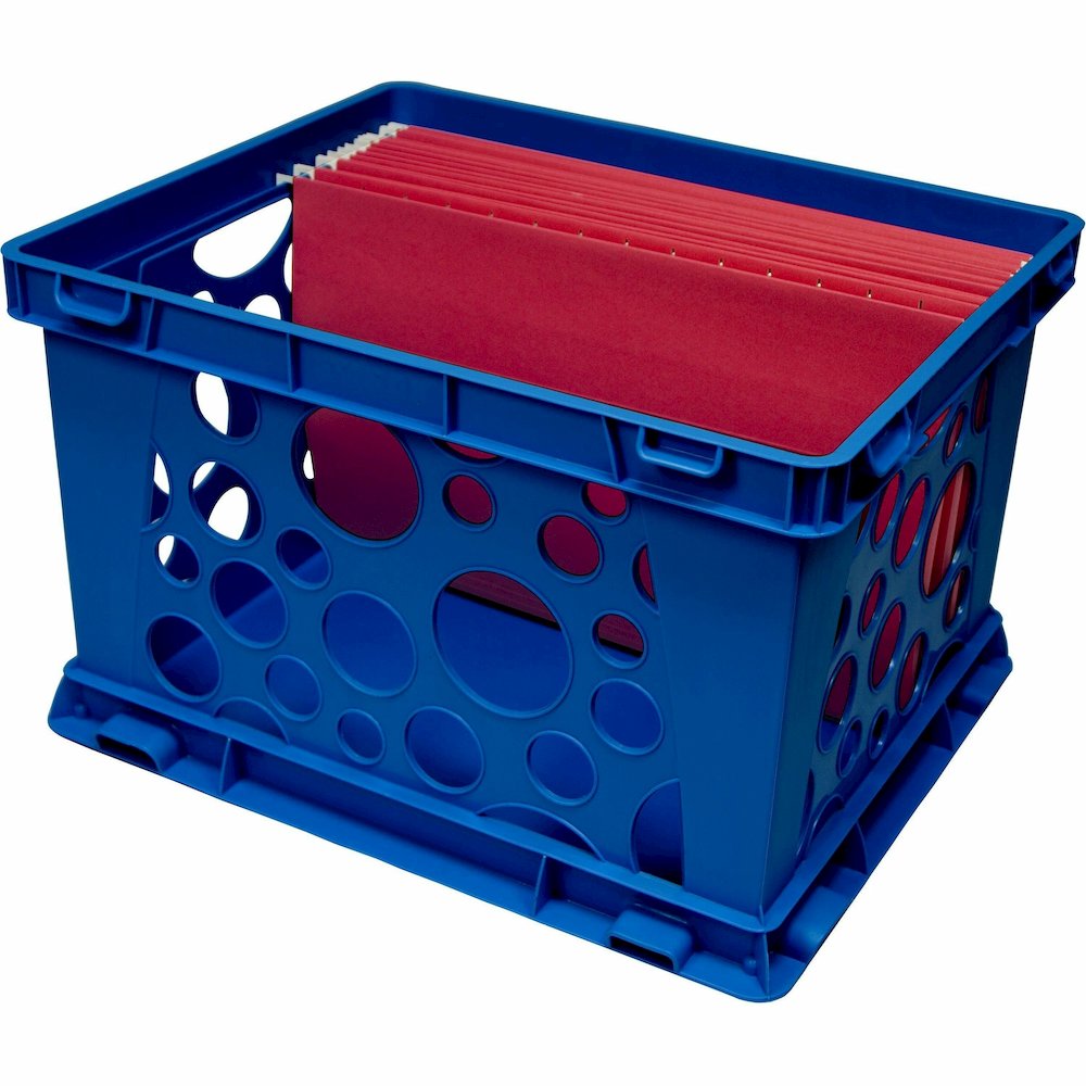 Storex Premium Storage Case - Internal Dimensions: - External Dimensions: Height17.3" Length x 14.3" Width x 10.5" Height - Media Size Supported: Legal, Letter - Rugged - Stackable - Assorted Bright -. Picture 4