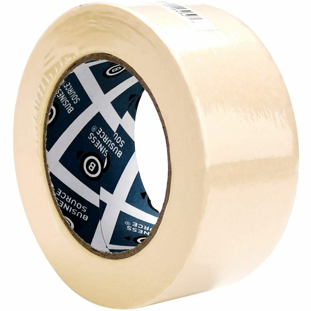 Business Source Utility-purpose Masking Tape - 60 yd Length x 2" Width - 3" Core - Tan - Crepe Paper Backing - For Bundling, Holding, Sealing, Masking - 6 / Pack. Picture 5