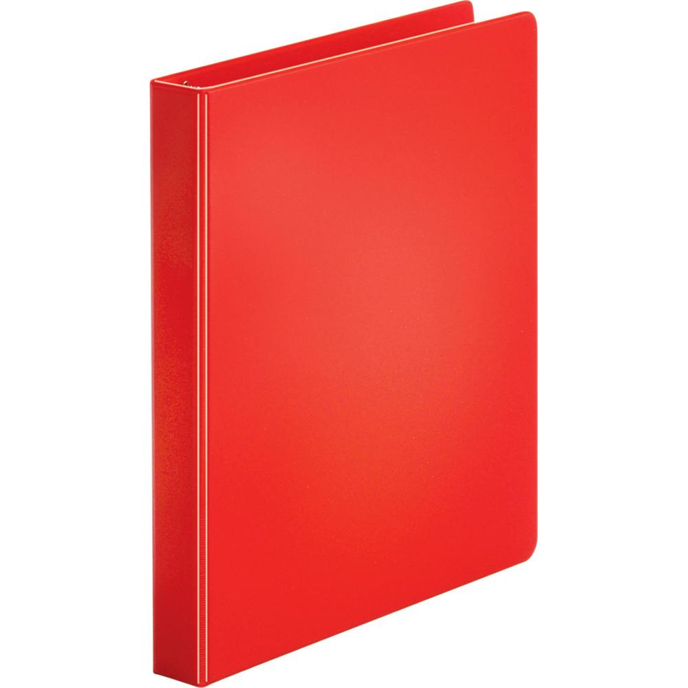 Business Source Basic Round Ring Binders - 1" Binder Capacity - Letter - 8 1/2" x 11" Sheet Size - 225 Sheet Capacity - 3 Ring - Fastener: Round Ring - Pocket: Internal - Chipboard, Polypropylene - Re. Picture 4