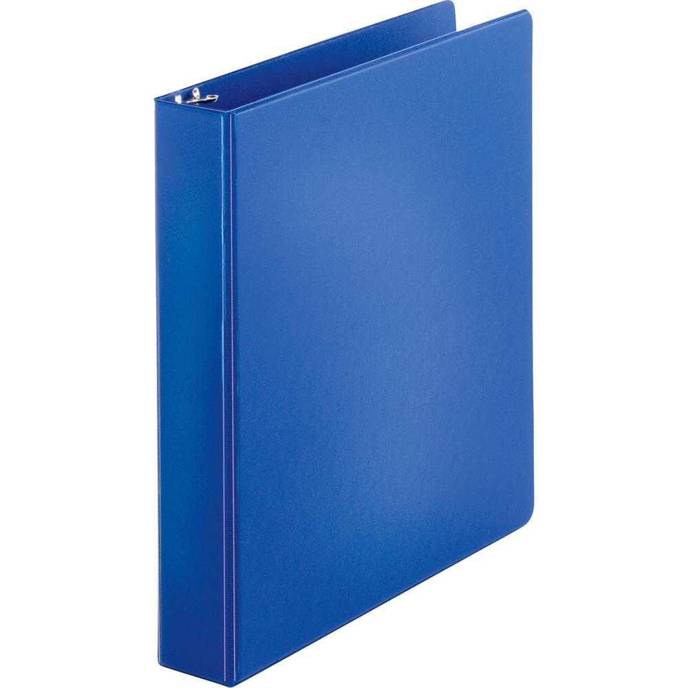 Business Source Basic Round Ring Binders - 1 1/2" Binder Capacity - Letter - 8 1/2" x 11" Sheet Size - 350 Sheet Capacity - 3 Ring - Fastener: Round Ring - Pocket: Internal - Chipboard, Polypropylene . Picture 3