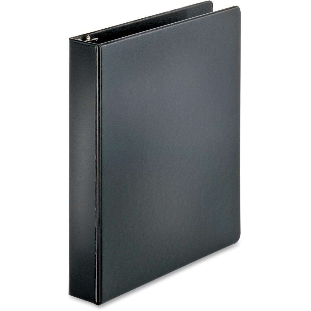Business Source Basic Round Ring Binders - 1 1/2" Binder Capacity - Letter - 8 1/2" x 11" Sheet Size - 350 Sheet Capacity - 3 Ring - Fastener: Round Ring - Pocket: Internal - Chipboard, Polypropylene . Picture 2