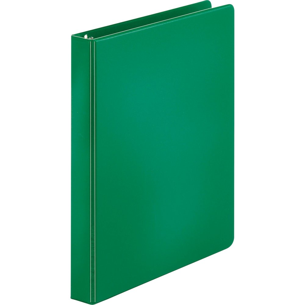 Business Source Basic Round Ring Binders - 1" Binder Capacity - Letter - 8 1/2" x 11" Sheet Size - 225 Sheet Capacity - 3 Ring - Fastener: Round Ring - Pocket: Inside Front & Back - Chipboard, Polypro. Picture 4