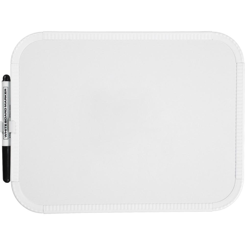 Lorell Personal Whiteboard - 11" (0.9 ft) Width x 8.5" (0.7 ft) Height - White Melamine Surface - White Plastic Frame - Rectangle - 1 Each. Picture 7