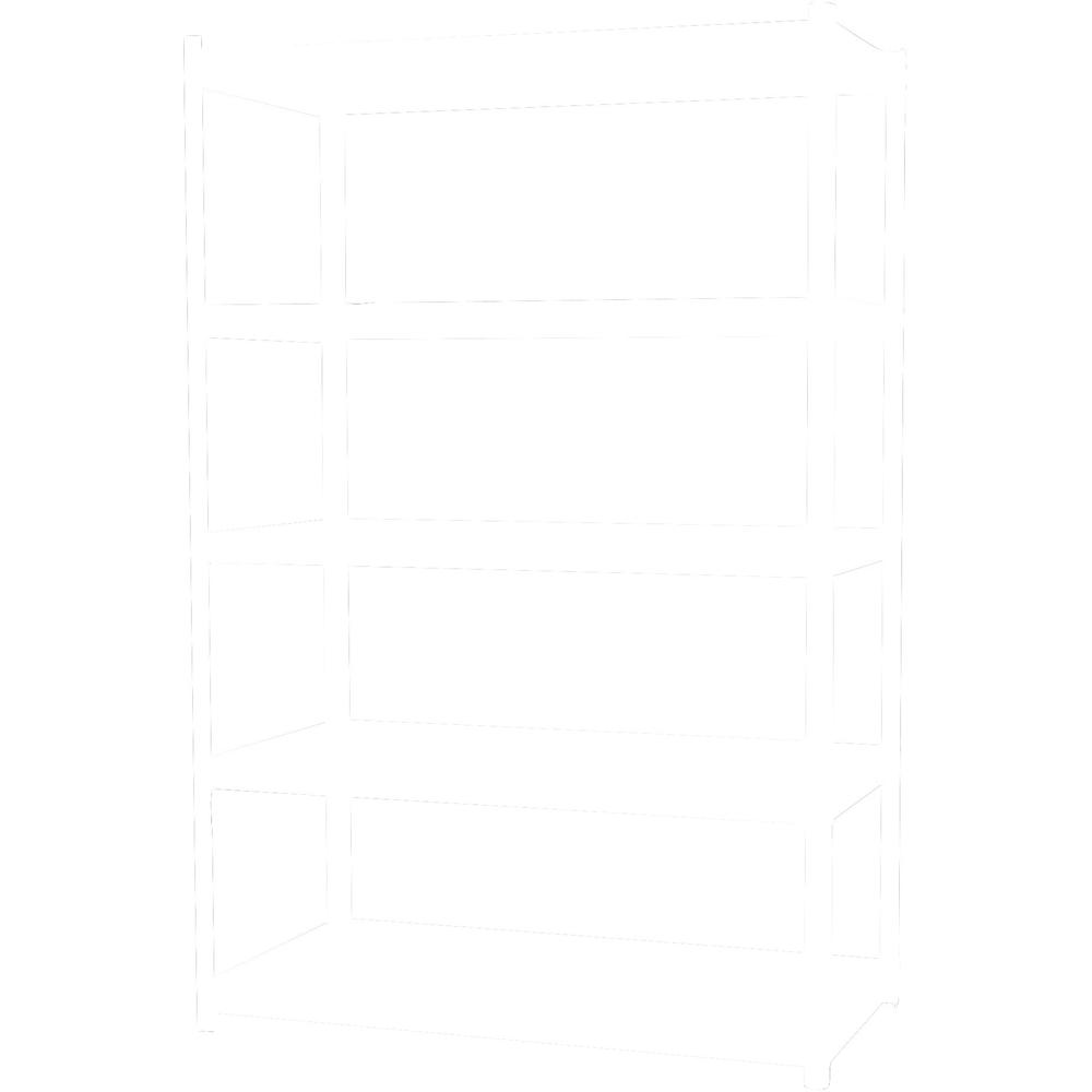 Lorell Iron Horse 2300 lb Capacity Riveted Shelving - 5 Shelf(ves) - 72" Height x 48" Width x 24" Depth - 30% Recycled - Black - Steel, Particleboard - 1 Each. Picture 3