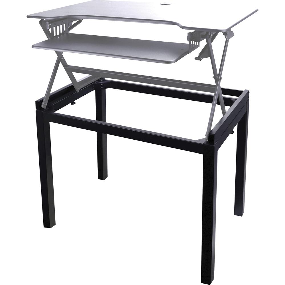 Lorell Adjustable Desk Riser Floor Stand - 29" Height x 36" Width x 22.75" Depth - Floor - Steel - Black. Picture 6