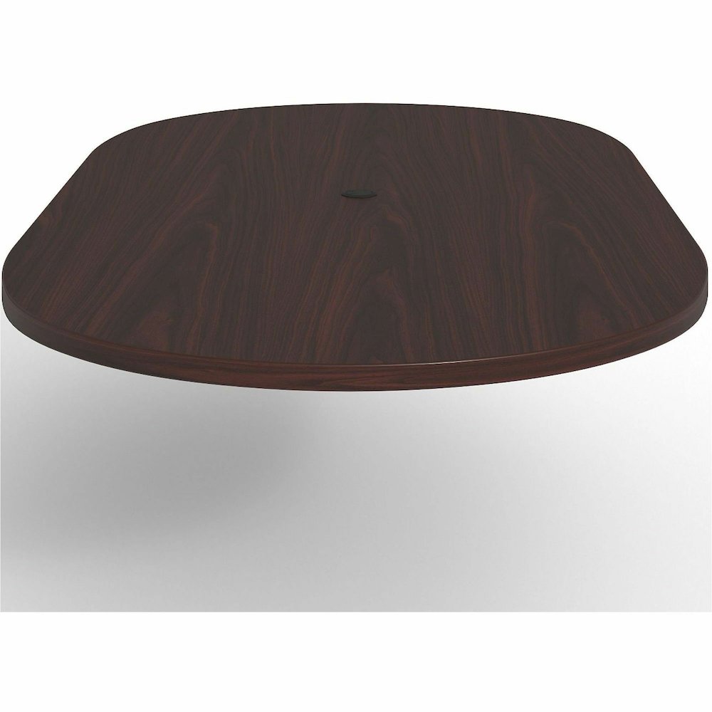 Lorell Prominence 2.0 Racetrack Conference Tabletop - Mahogany Racetrack, Laminated Top - 96" Table Top Width x 48" Table Top Depth x 1.50" Table Top Thickness - Conferencing, Office - Assembly Requir. Picture 6
