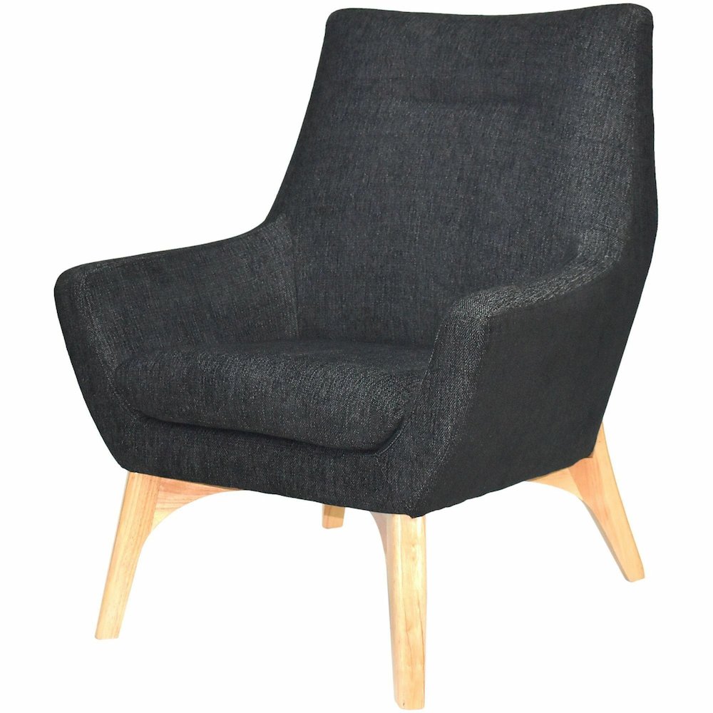 Lorell Quintessence Collection Upholstered Chair - Black Seat Color - Black Back Color - Low Back - Four-legged Base - 1 Each. Picture 6