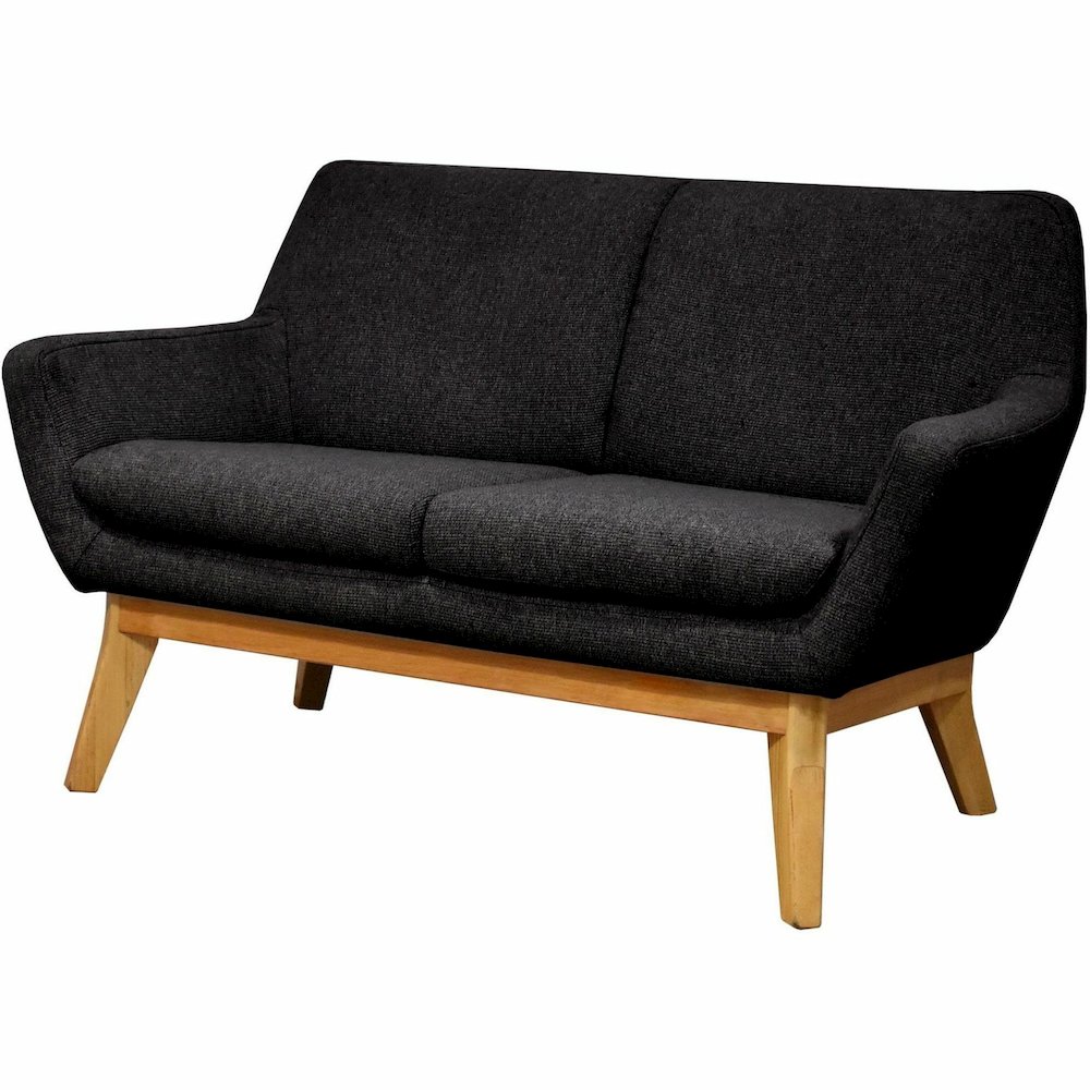 Lorell Quintessence Collection Loveseat - 32.8" Height x 19.8" Width x 53.1" Length - Finish: Black - 1 Each. Picture 6