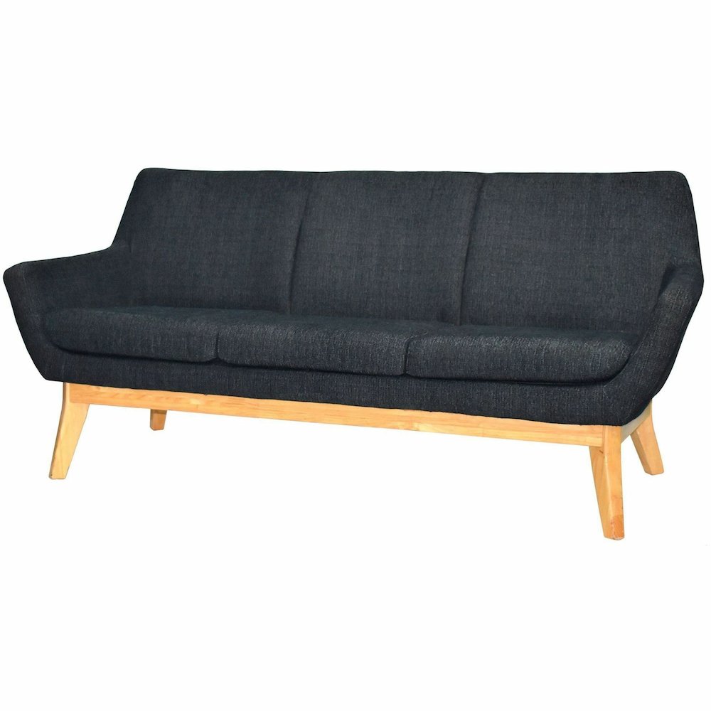 Lorell Quintessence Collection Sofa - 32.8" Height x 73.3" Width x 19.8" Length - Finish: Black - 1 Each. Picture 6