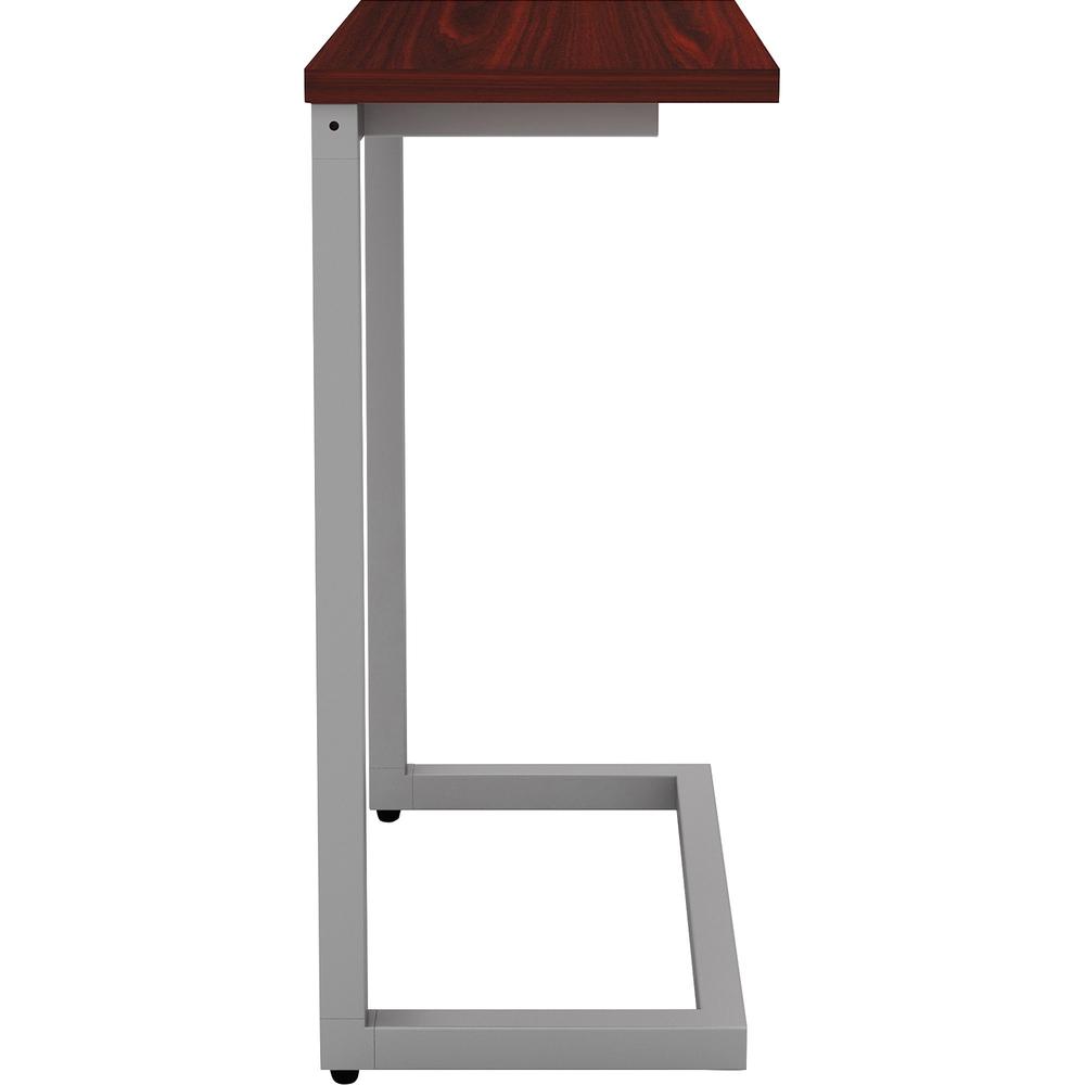 Lorell Quintessence Collection Cantilever Table - Mahogany Rectangle Top - Cantilever Base - 9.90" Table Top Length x 17.40" Table Top Width - 26.50" Height - 1 Each. Picture 2