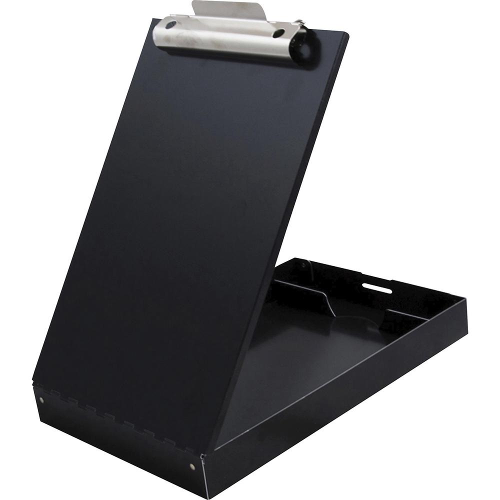 Saunders Redi-Rite Aluminum Storage Clipboard - 8 1/2" x 11" - Aluminum - Black - 1 Each. Picture 3