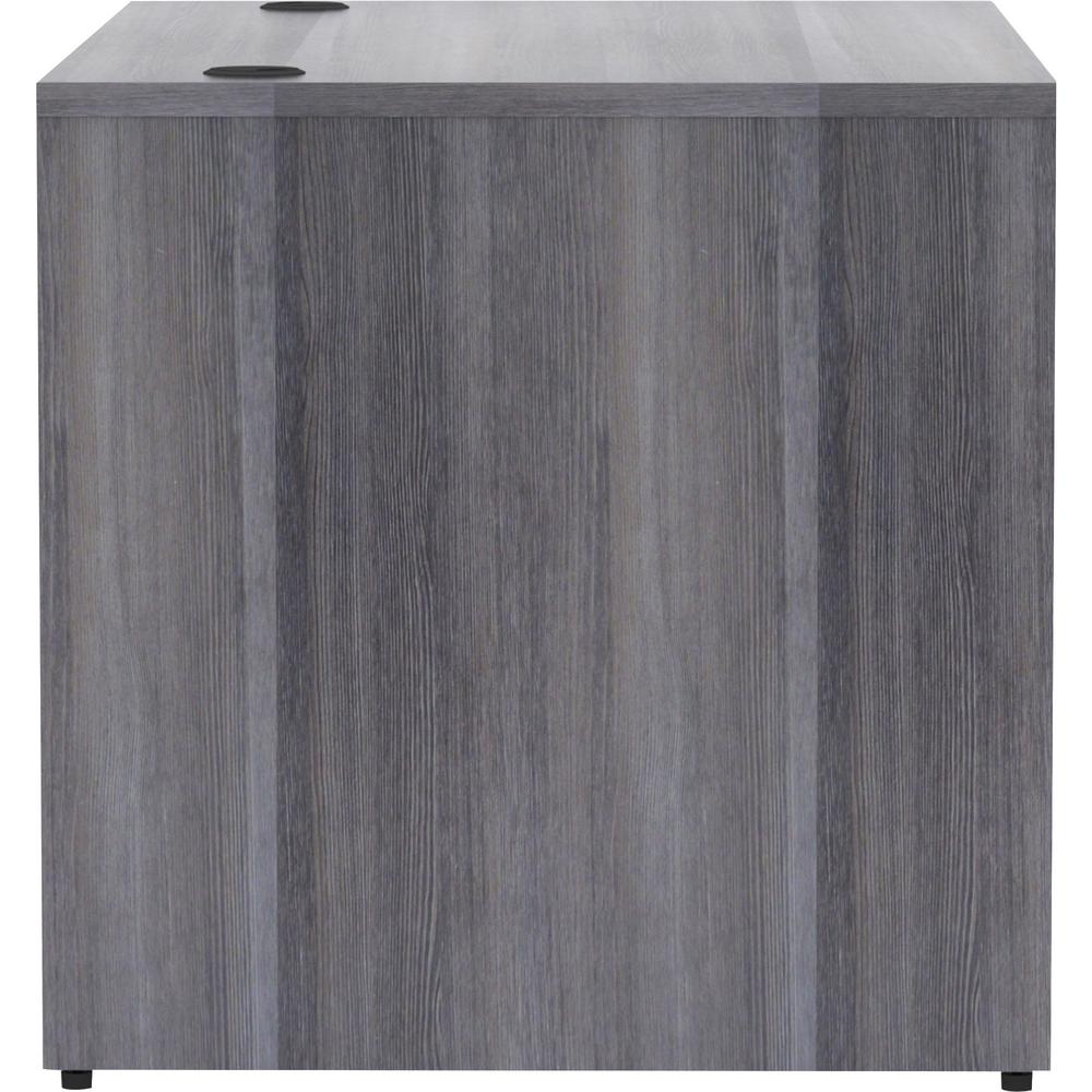 Lorell Essentials Series Rectangular Desk Shell - 29.5" Height x 48" Width x 30" Depth, 1" Thickness Top - Laminate, Weathered Charcoal Table Top - Grommet, Durable, Modesty Panel, Adjustable Floor Gu. Picture 5