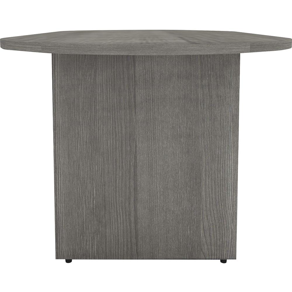 Lorell Essentials Oval Conference Table - Oval - 1.3" Thickness Top, 36" Height x 72" Width x 29.5" Depth - Material: Wood - Finish: Weathered Charcoal, Laminate - Adjustable Floor Guide - For Confere. Picture 6
