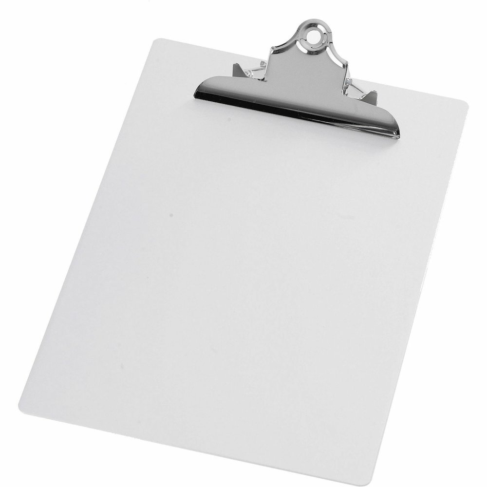 Business Source Aluminum Clipboard - 8 1/2" x 11" Sheet Size - Clamp - Aluminum - Silver - 1 Each. Picture 3