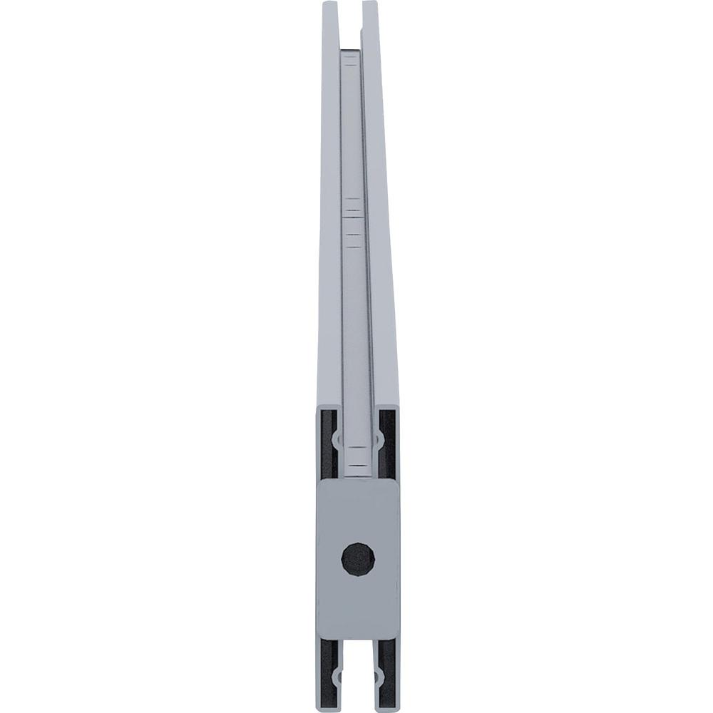 Lorell Double-wide Horizontal Panel Strip for Adaptable Panel System - 67" Width x 0.50" Depth x 1.80" Height - Aluminum - Silver - 1 Each. Picture 4
